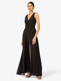 KRAIMOD Overall mit Weit geschnittene Hosenbeine | schwarz