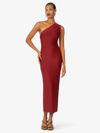 KRAIMOD Bandagekleid mit Off-Shoulder-Ausschnitt | bordeaux