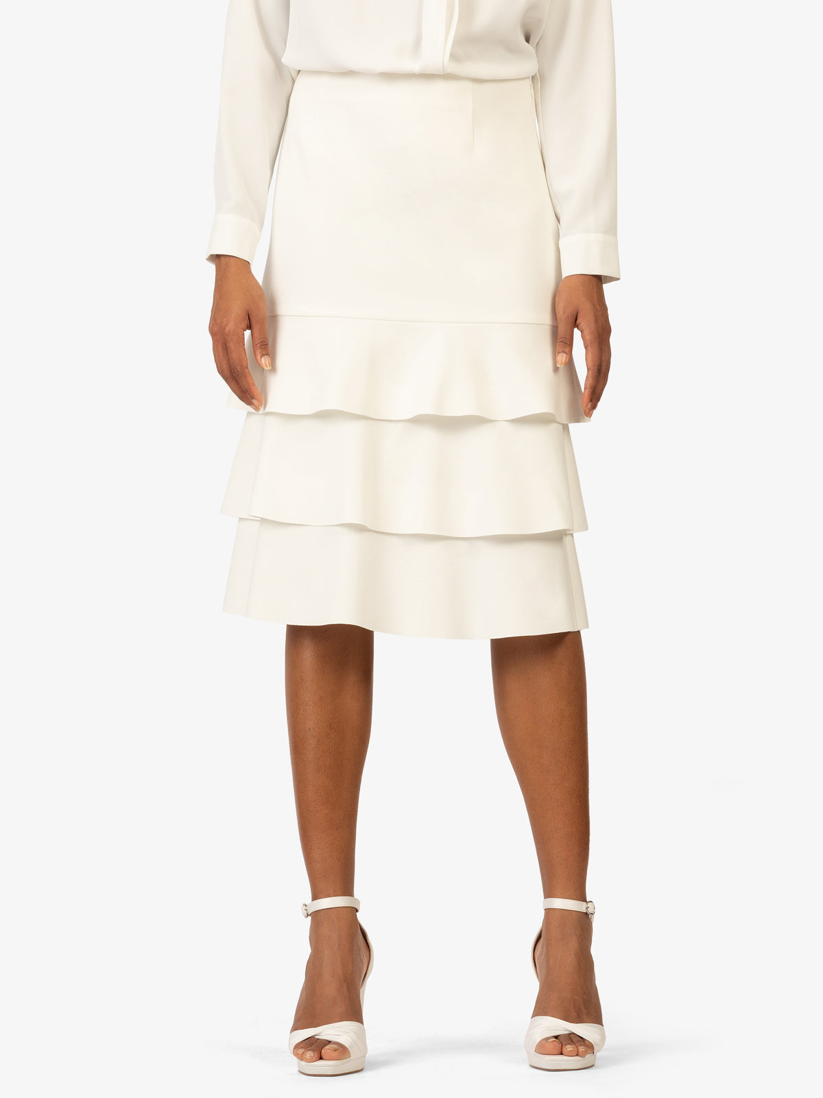 KRAIMOD Rock mit Volants | creme