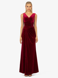 KRAIMOD Abendkleid mit Faltenwurf | bordeaux