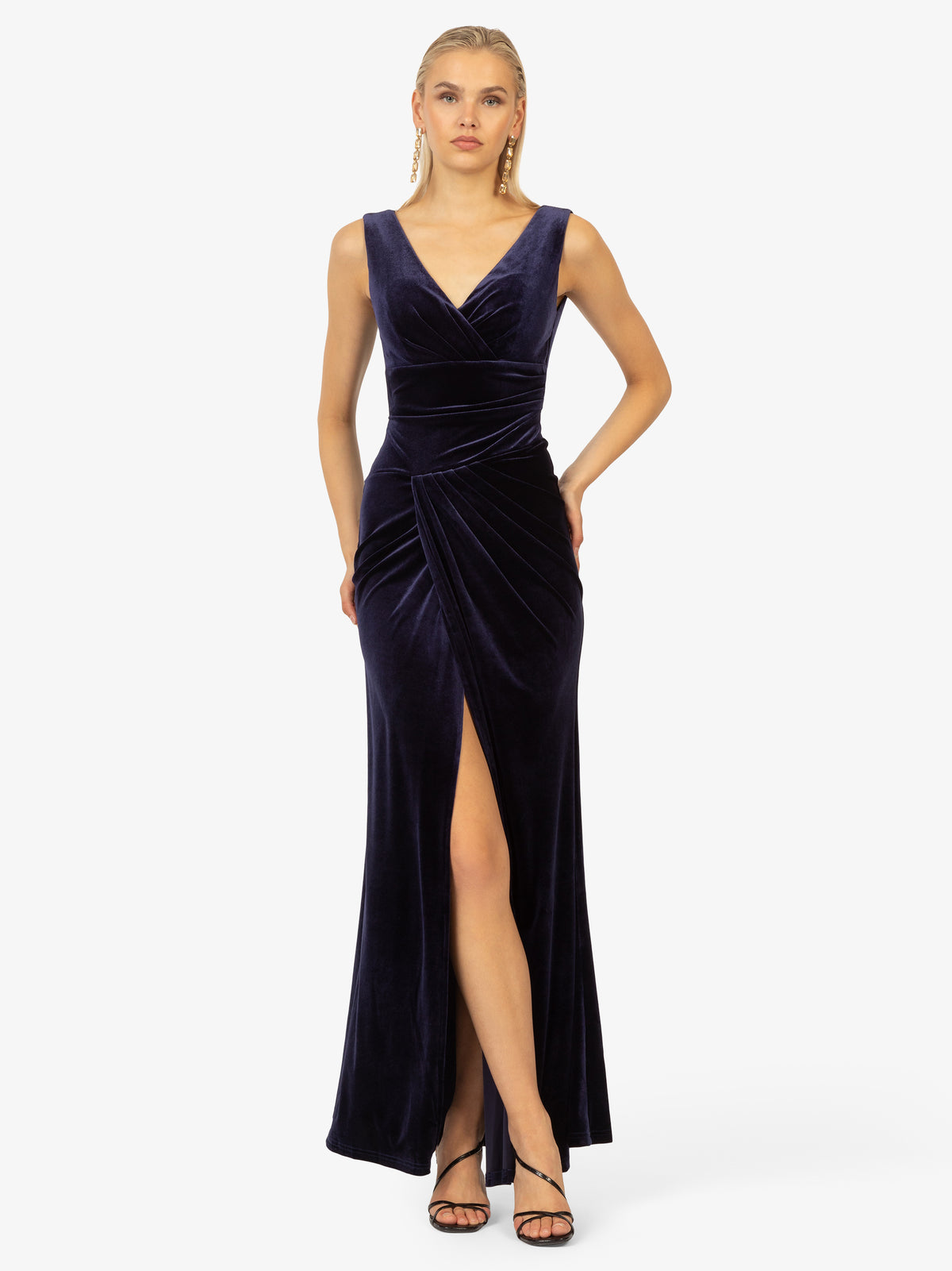KRAIMOD Abendkleid mit Faltenwurf | navy