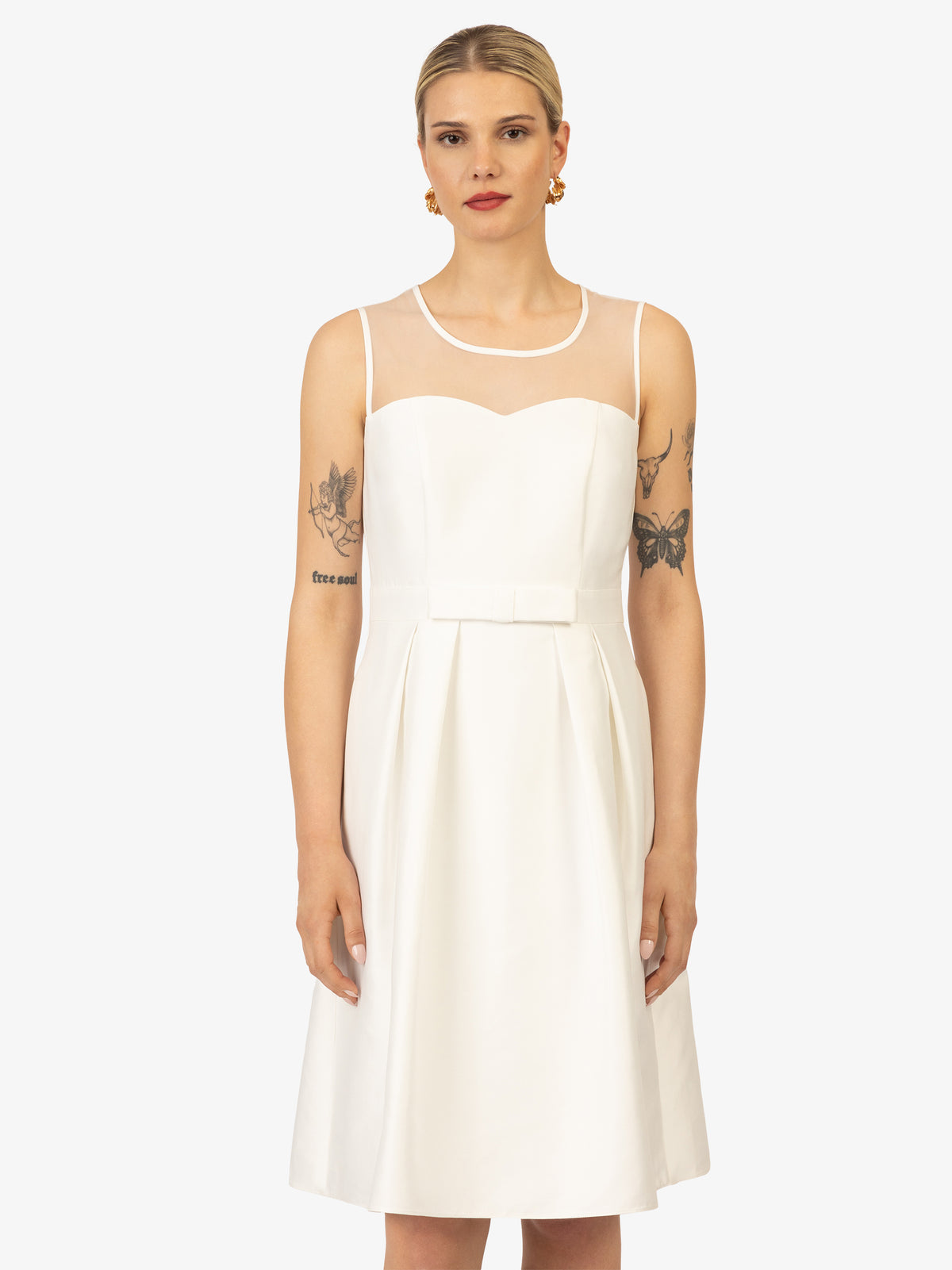 KRAIMOD Cocktailkleid mit Reißverschluss | creme