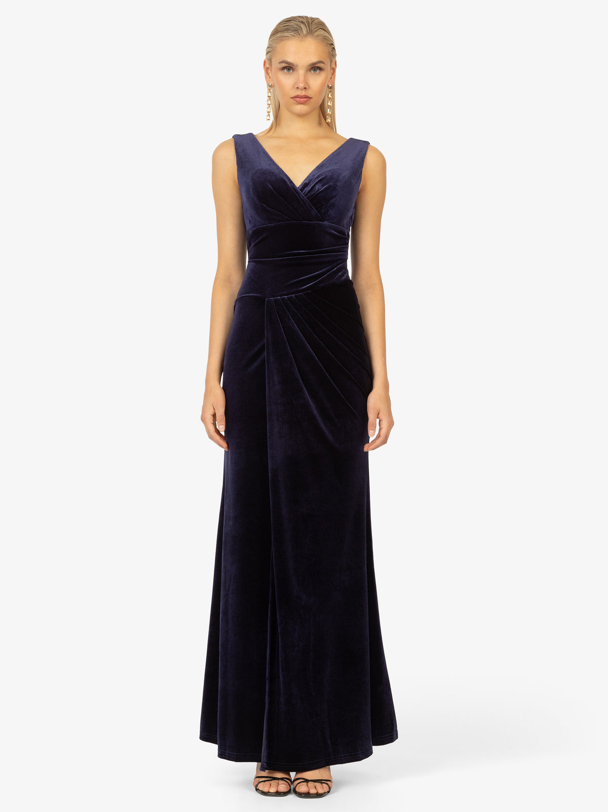 KRAIMOD Abendkleid mit Faltenwurf | navy