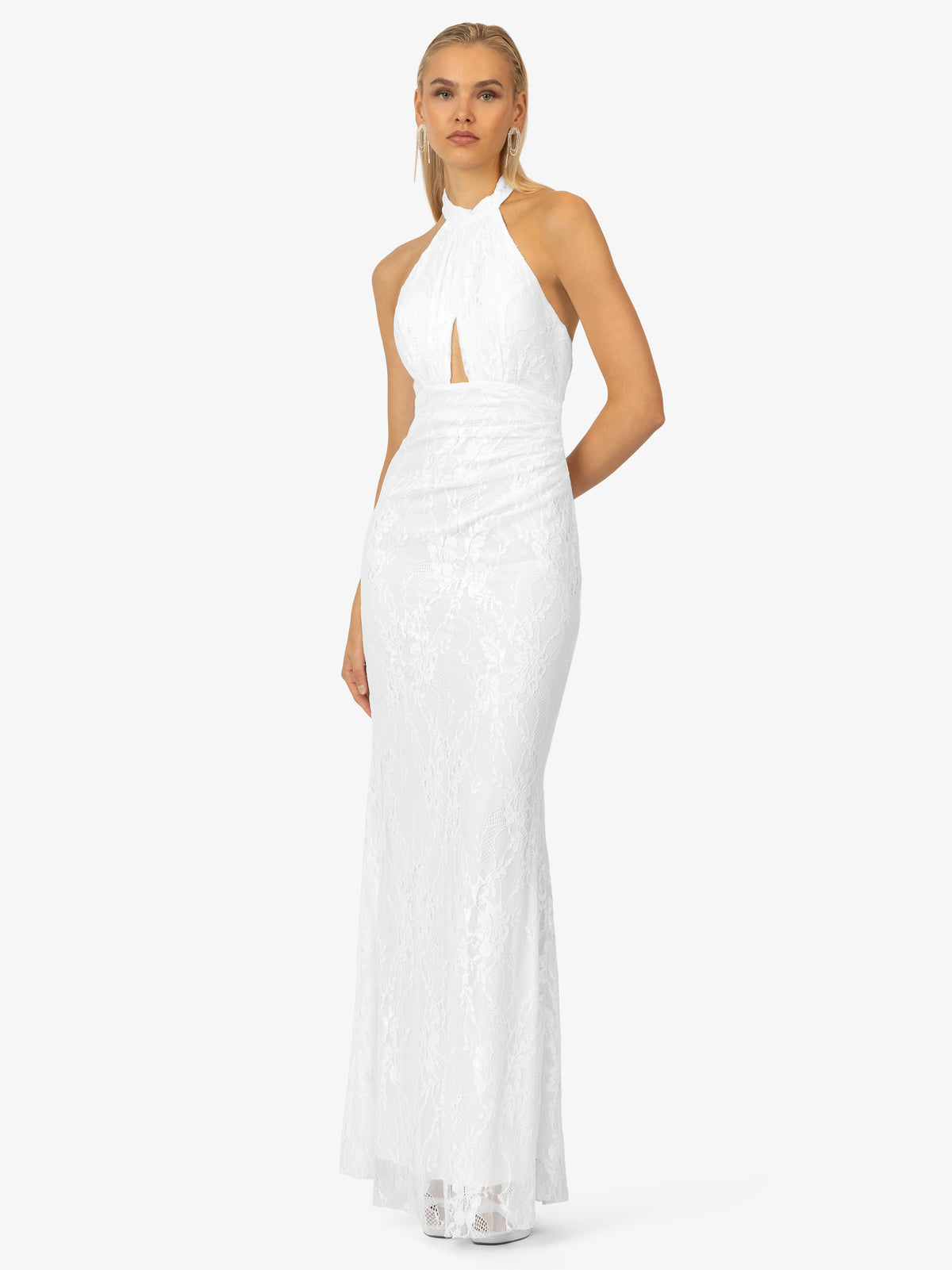 KRAIMOD Abendkleid mit Auffälliger Rückenausschnitt | weiss