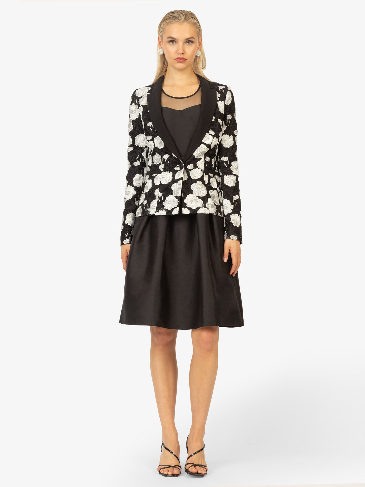KRAIMOD eleganter Abendblazer mit Schalkragen | schwarz-weiß
