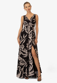 KRAIMOD Ärmelloses Abendkleid mit Drapierung | schwarz-nude