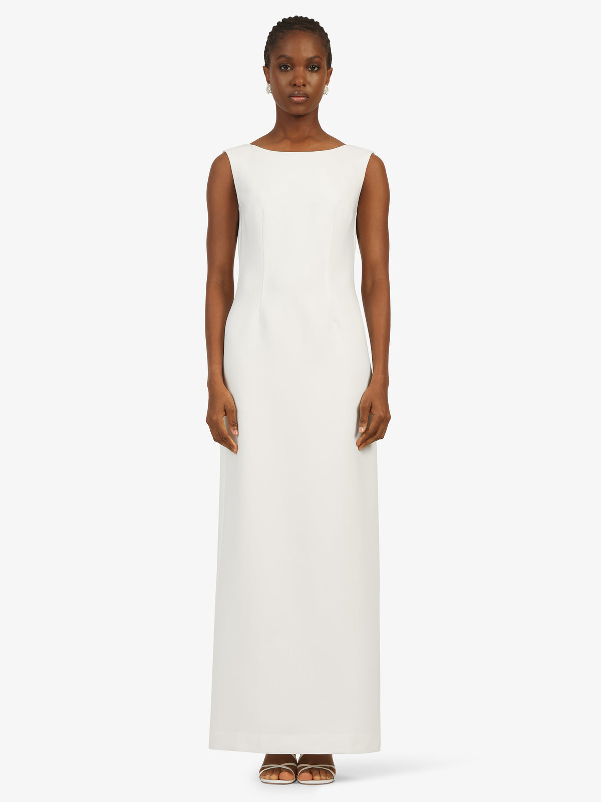 KRAIMOD Abendkleid im minimalistischen Design | creme