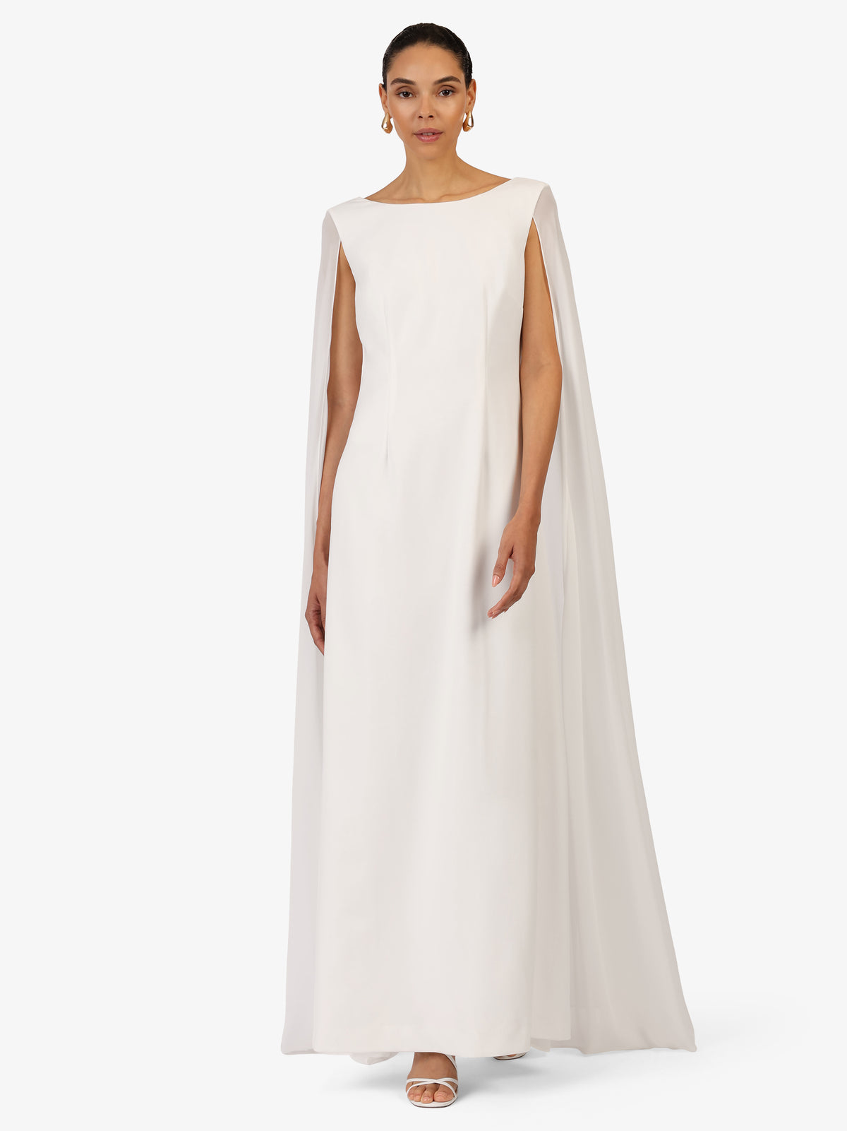 KRAIMOD Abendkleid mit Rundhalsausschnitt | creme