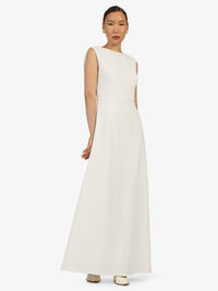 KRAIMOD Elegantes Maxikleid mit Wasserfall-Rücken | creme