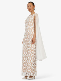 KRAIMOD Abendkleid mit Spitzenstruktur | weiss
