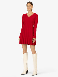 KRAIMOD Strickkleid mit Lange Ärmel | rot