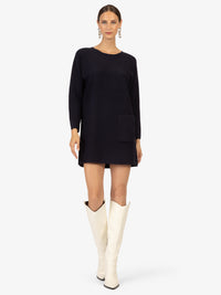 KRAIMOD Strickkleid mit Gerade saum | navy