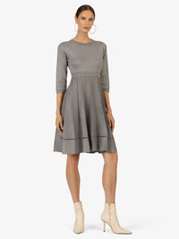 KRAIMOD Strickkleid mit Rundhalsausschnitt | grau