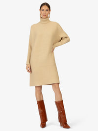 KRAIMOD Strickkleid mit Auffälliges Allover-Design | beige