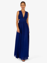 KRAIMOD Ärmelloses Maxikleid mit Rückenausschnitt | royal blue