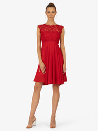 KRAIMOD Cocktailkleid aus Chiffon | rot