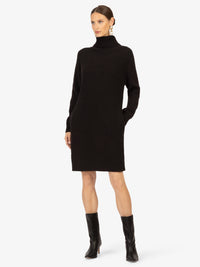KRAIMOD Strickkleid mit gestricktem Design | schwarz