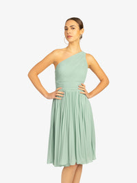 KRAIMOD Kleid aus hochwertigem Polyester-Gewebe | hellgrün