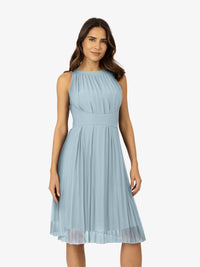 KRAIMOD APART Chiffonkleid aus plissiertem Chiffon | hellblau