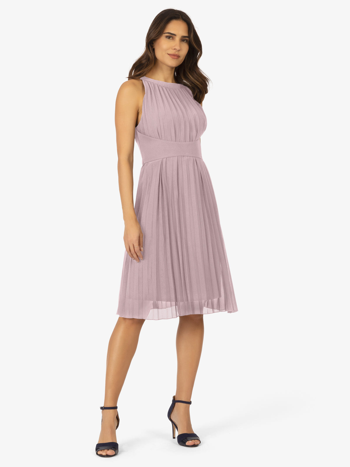 KRAIMOD APART Chiffonkleid aus plissiertem Chiffon | violett
