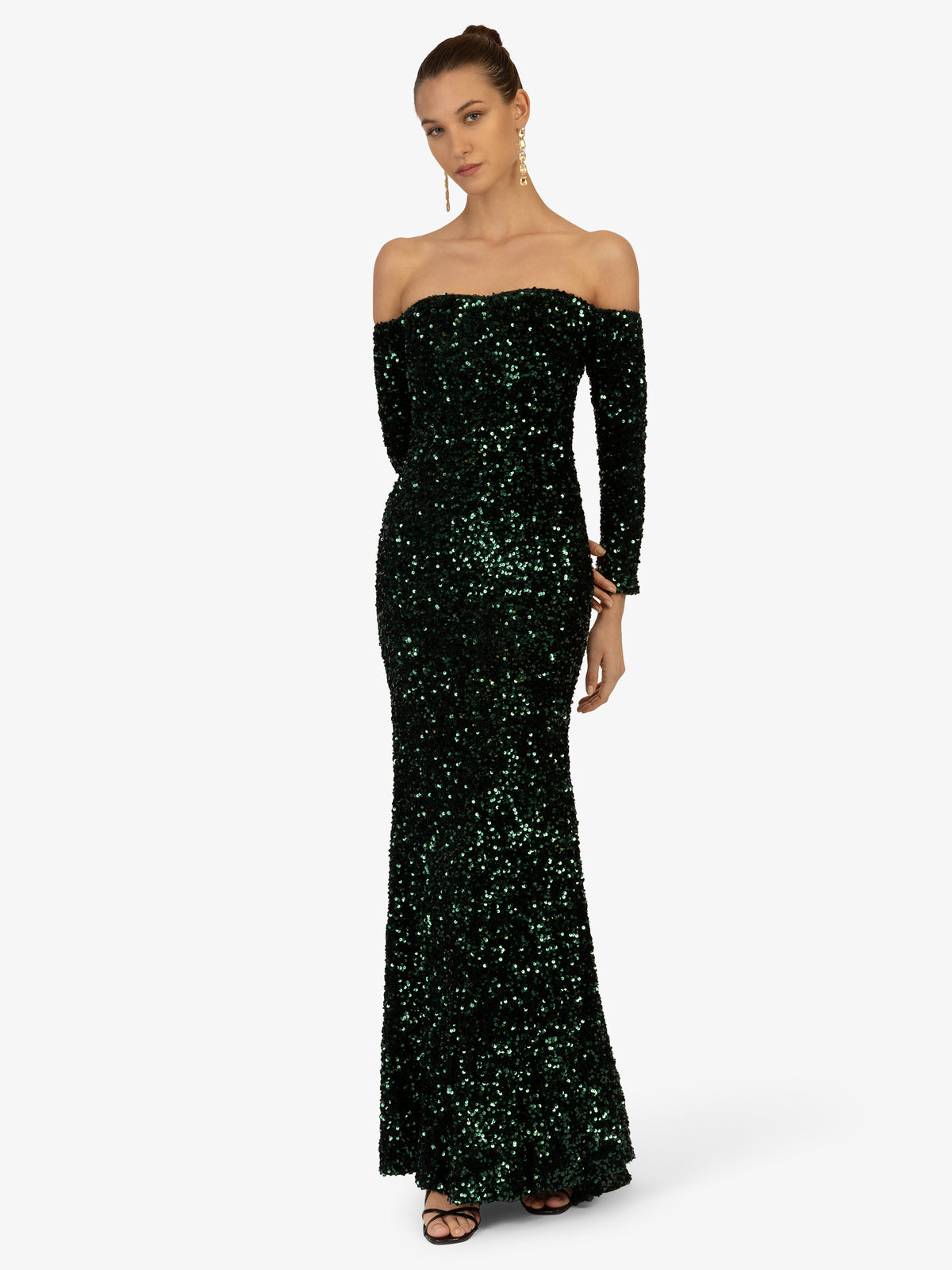 KRAIMOD Abendkleid in lässigem Charakter | dunkelgrün