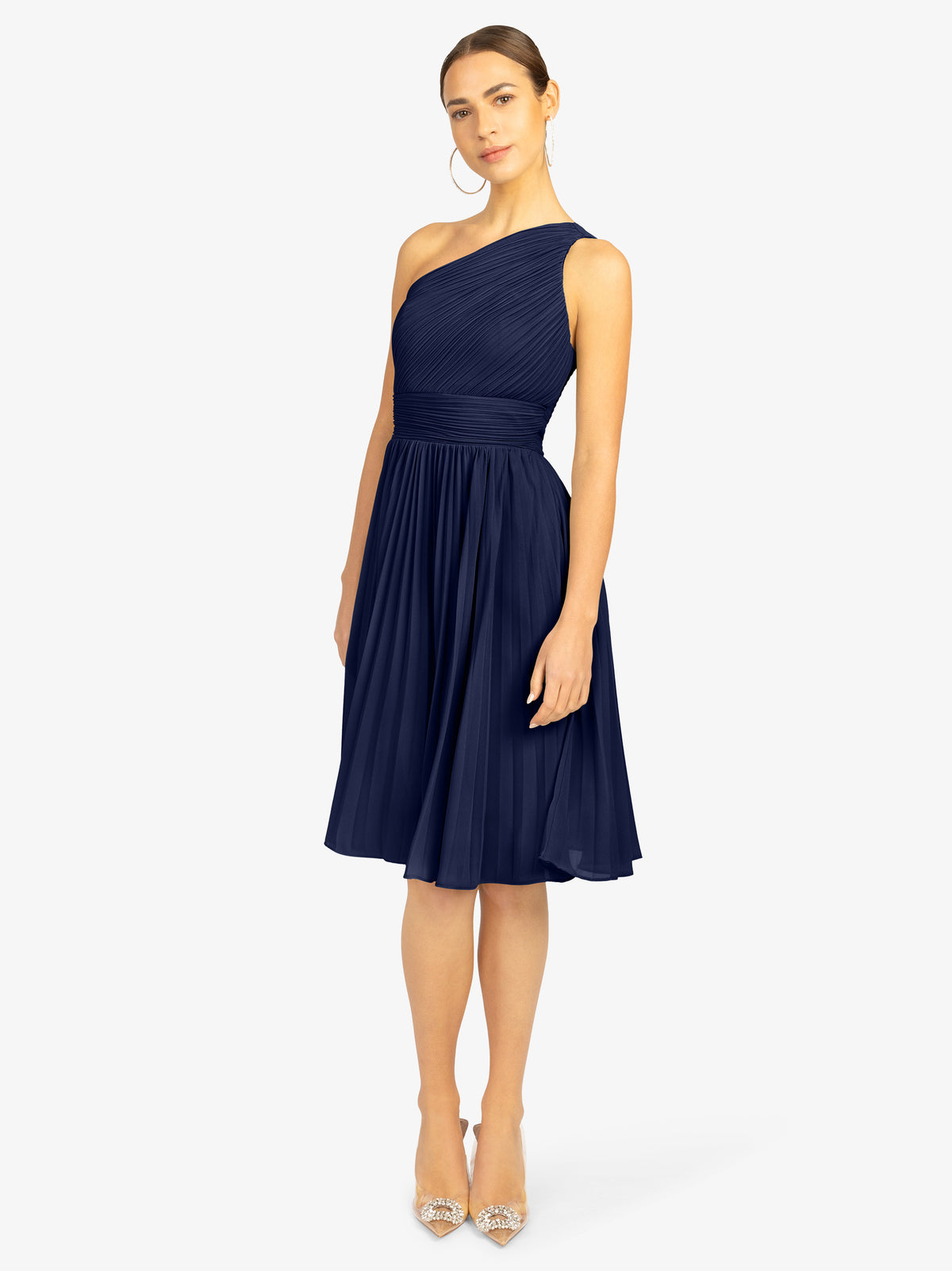 KRAIMOD Kleid aus hochwertigem Polyester-Gewebe | navy