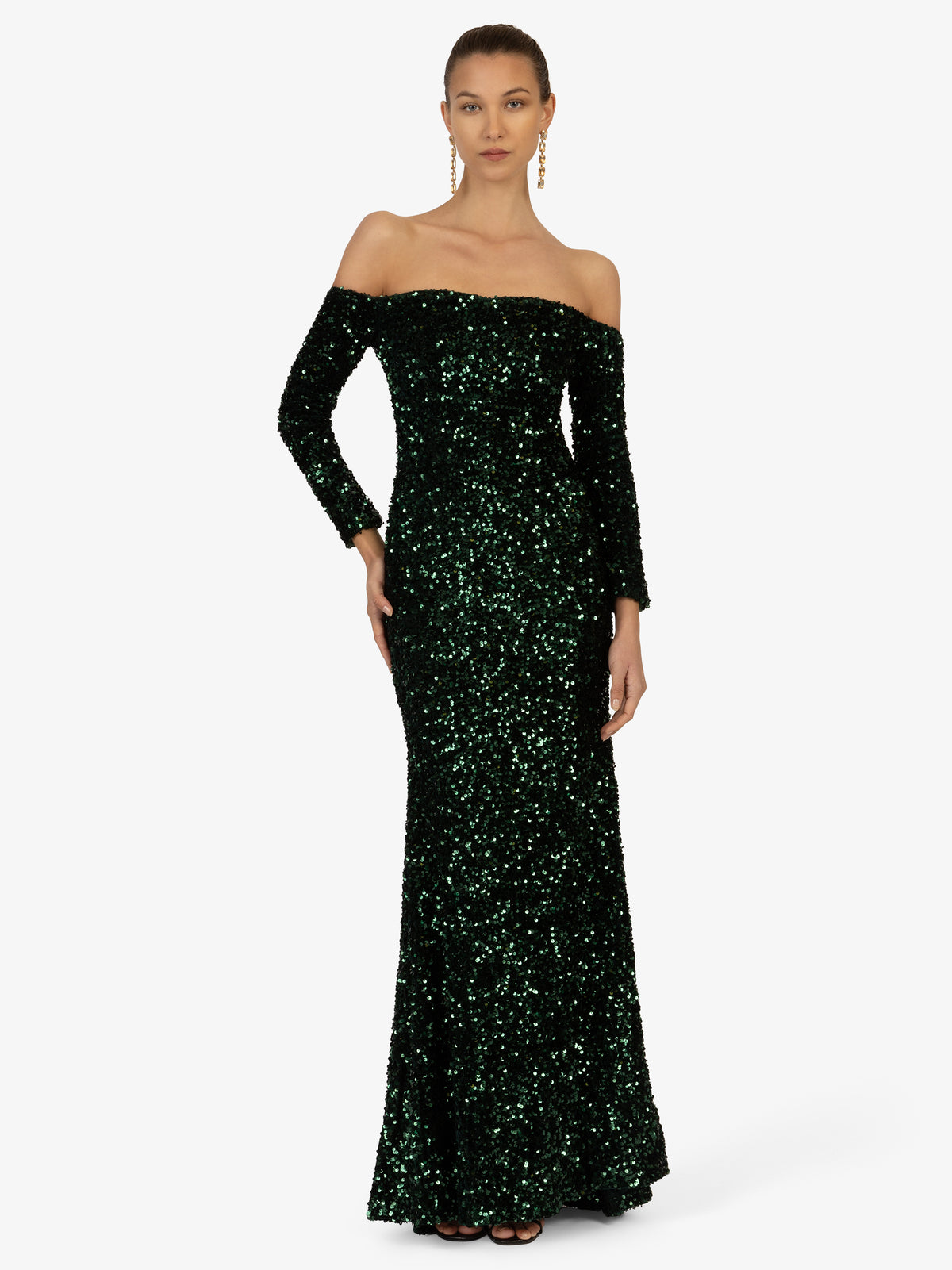 KRAIMOD Abendkleid in lässigem Charakter | dunkelgrün