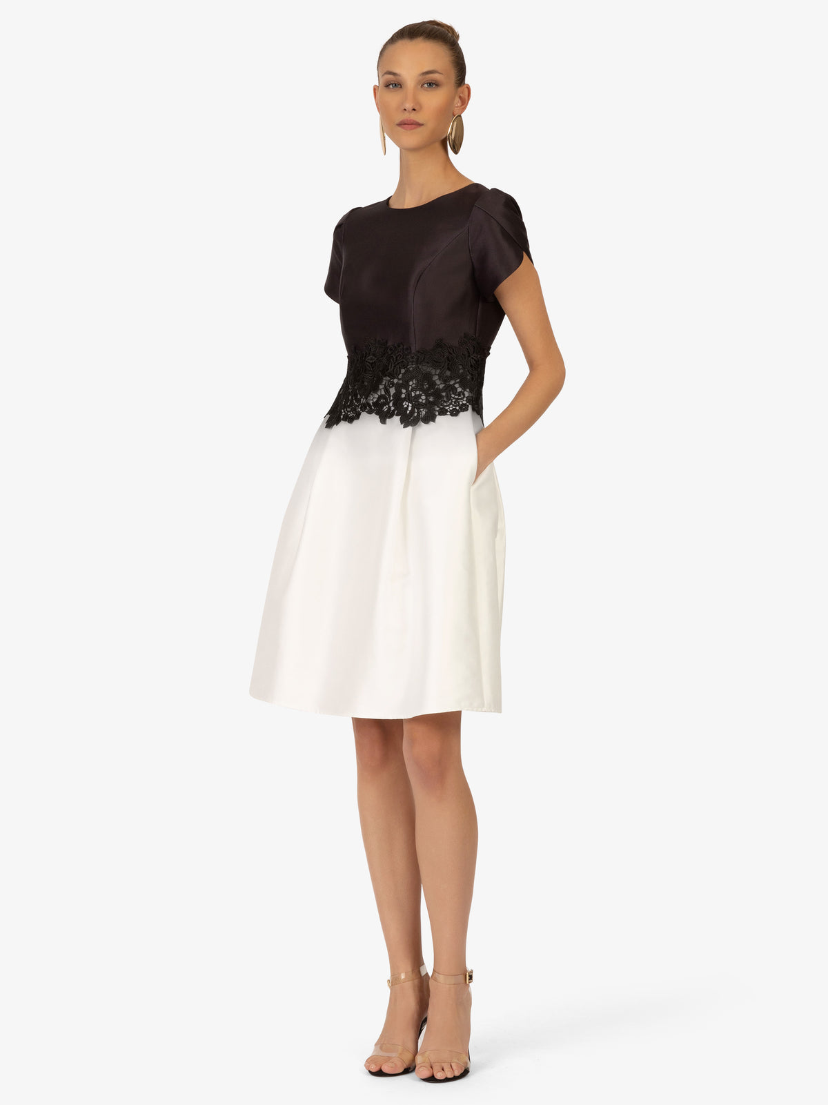 KRAIMOD Cocktailkleid in lässigem Charakter | black-white