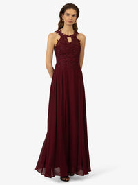 KRAIMOD Abendkleid in femininem Stil | bordeaux