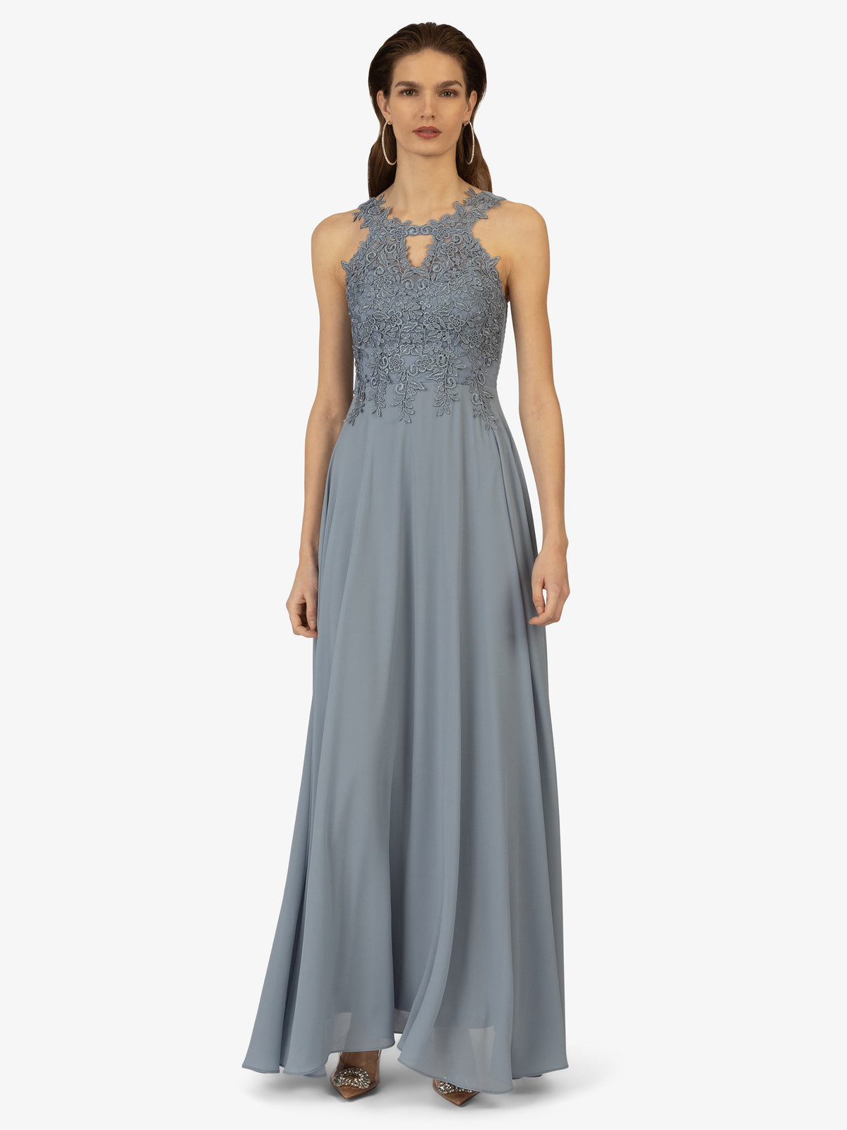 KRAIMOD Abendkleid in femininem Stil | dusty blue