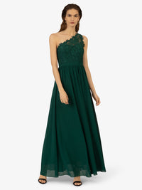KRAIMOD Abendkleid mit Rückenausschnitt | dunkelgrün