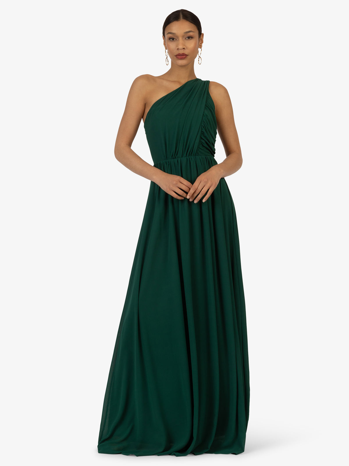 KRAIMOD Abendkleid mit ärmellosem Design | dunkelgrün