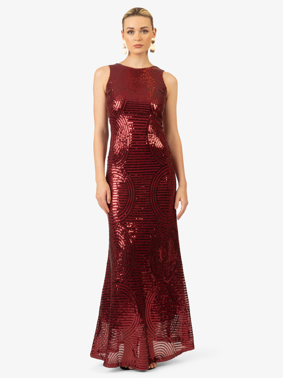 KRAIMOD Paillettenkleid mit Pailletten verziert | bordeaux