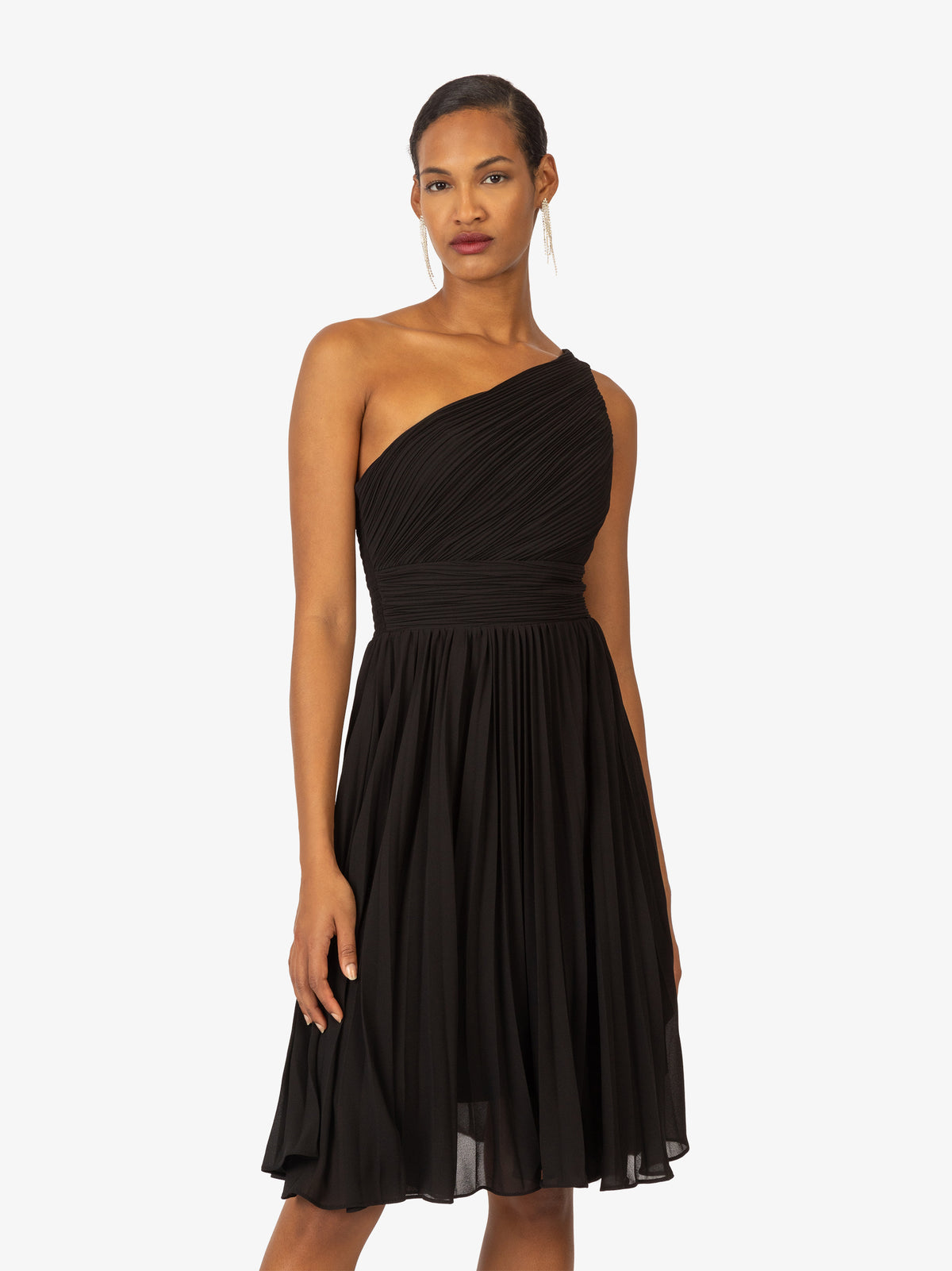 KRAIMOD Kleid aus hochwertigem Polyester-Gewebe | schwarz
