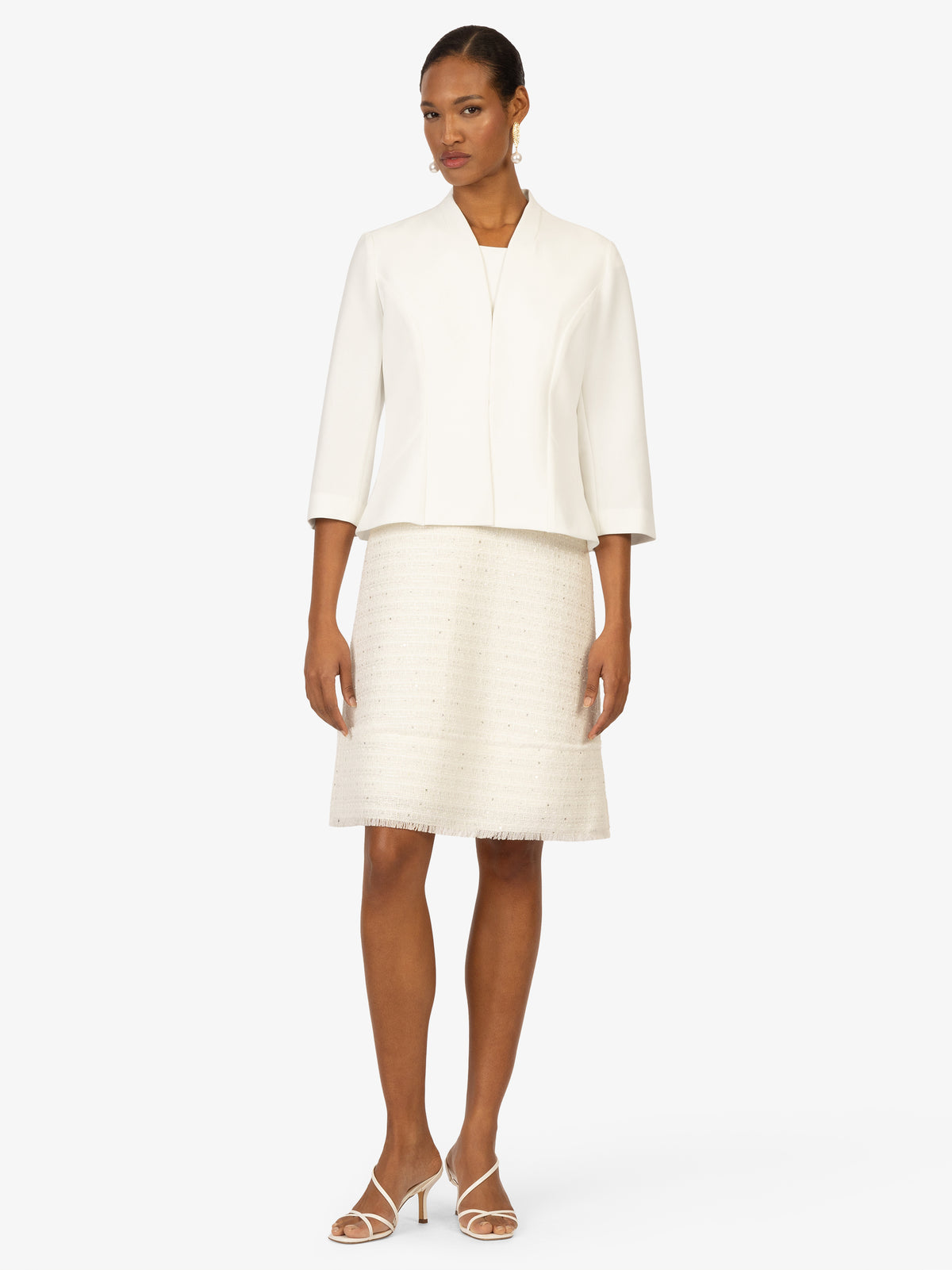KRAIMOD Eleganter Blazer mit Dreiviertelärmeln | creme