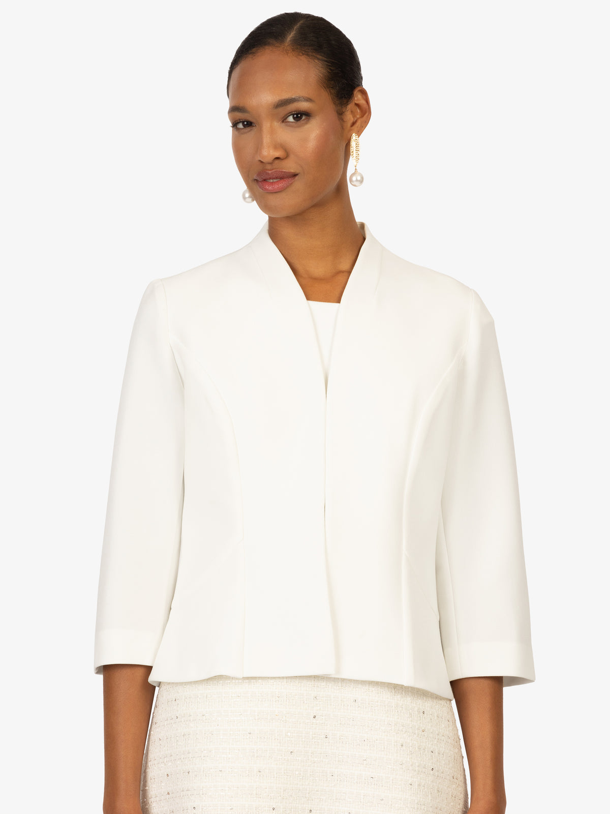 KRAIMOD Eleganter Blazer mit Dreiviertelärmeln | creme